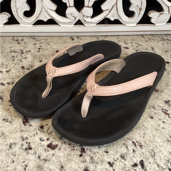 Olukai Kulapa Kai Flip Flop Beach Sandals Pale Pink Size 9 - Picture 6 of 10